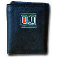 Miami Hurricanes Leather Tri-fold Wallet